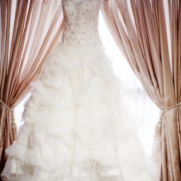 Spanish designer wedding gown with long vail. - Picture 7 of 10